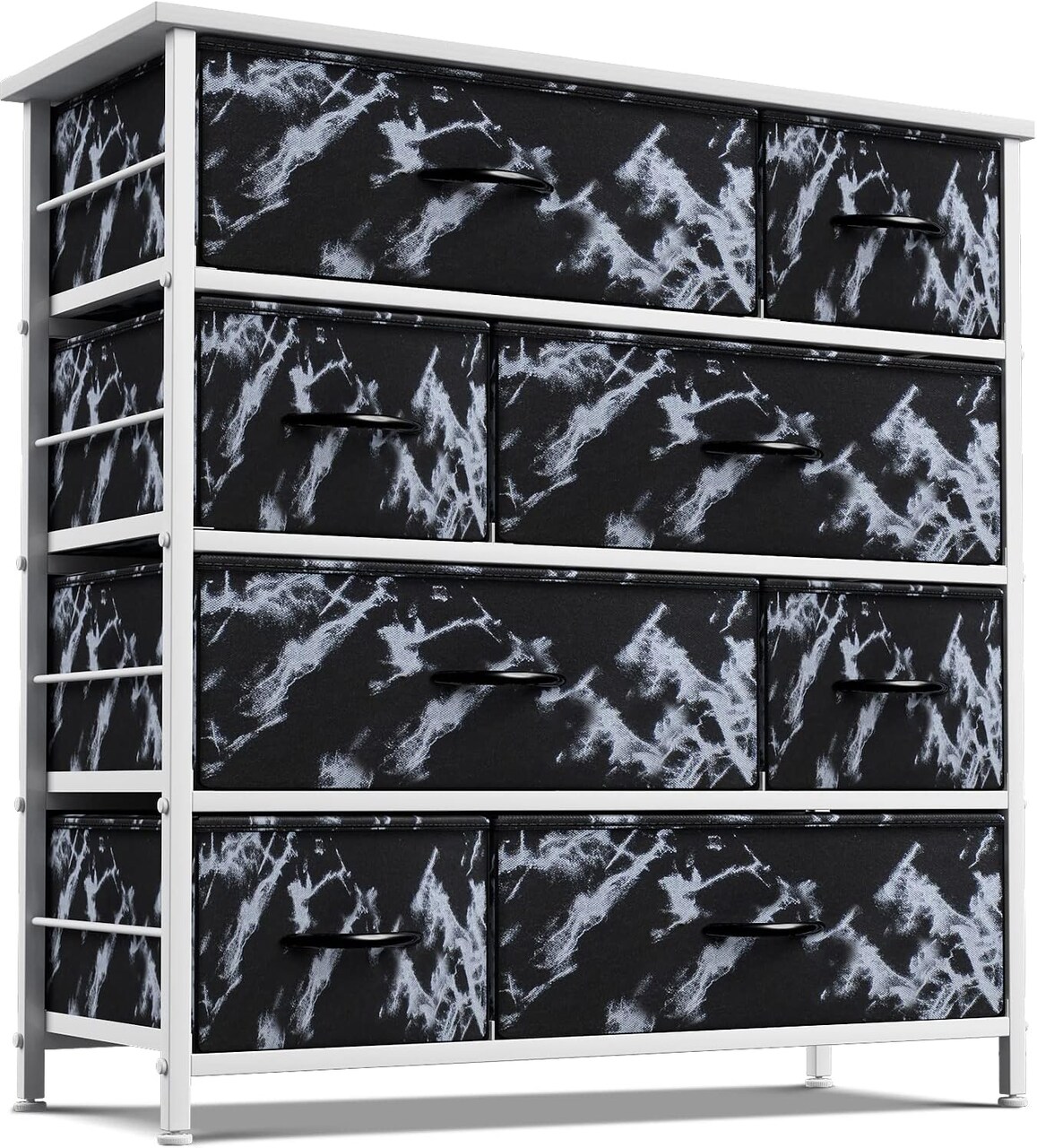 Sorbus Dresser with 8 Drawers - Storage Chest Organizer with Steel Frame, Wood Top, Handles, Fabric Bins
